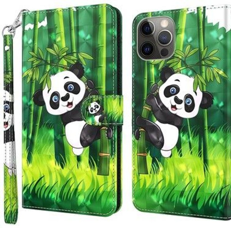 Iphone Trolsk Lastentarvikkeet | Trolsk Green Panda Wallet (Iphone 14 Pro Max)