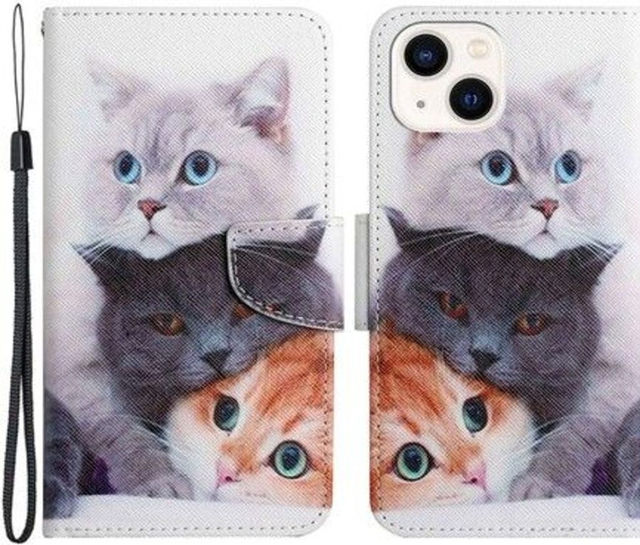 Iphone Trolsk Lastentarvikkeet | Trolsk Three Cats Wallet (Iphone 14)