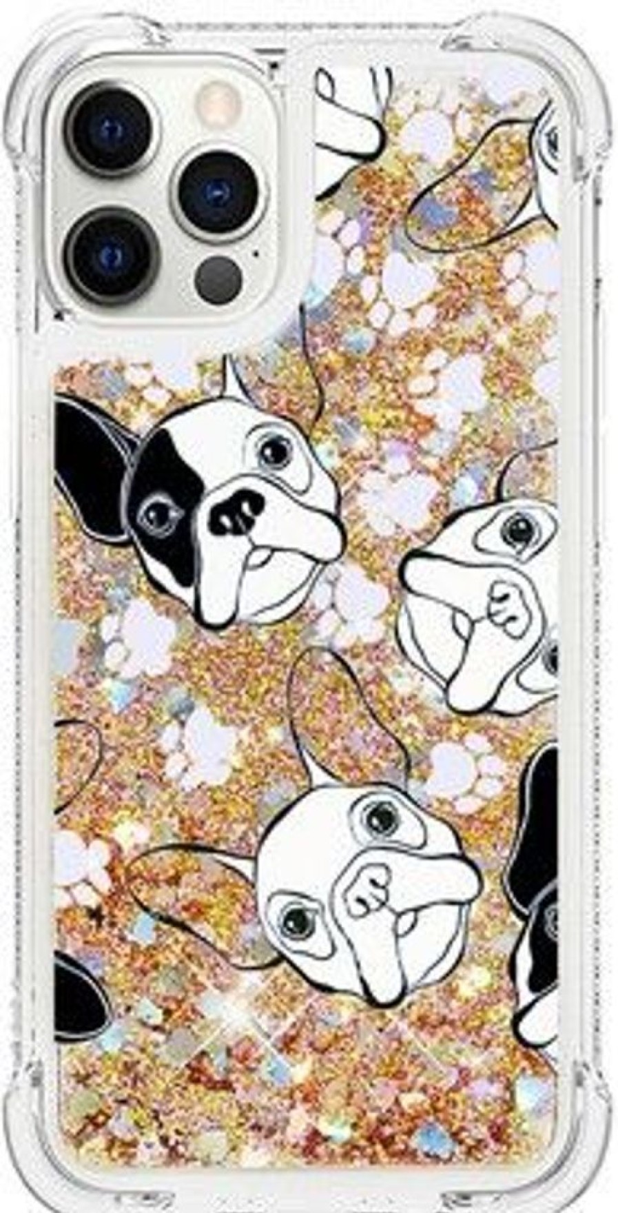 Iphone Trolsk Kuoret & Kotelot | Trolsk Liquid Glitter Case - Koirat (Iphone 12/12 Pro)