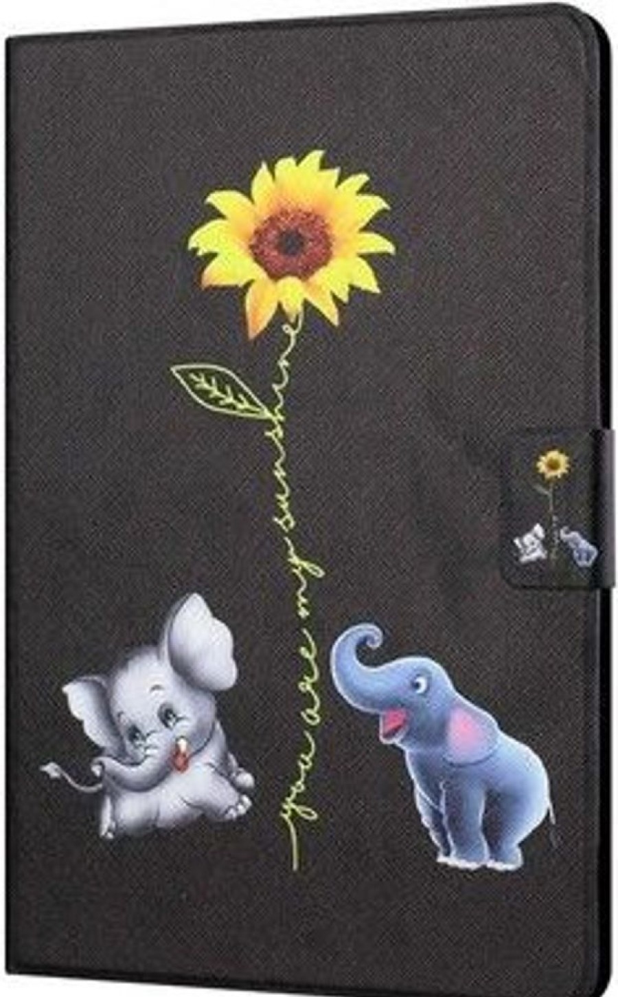 Ipad Trolsk Kuoret & Kotelot | Trolsk Card Slot Folio - Elephants & Sunflower (Ipad Pro 11/Ipad Air 5/Air 4)