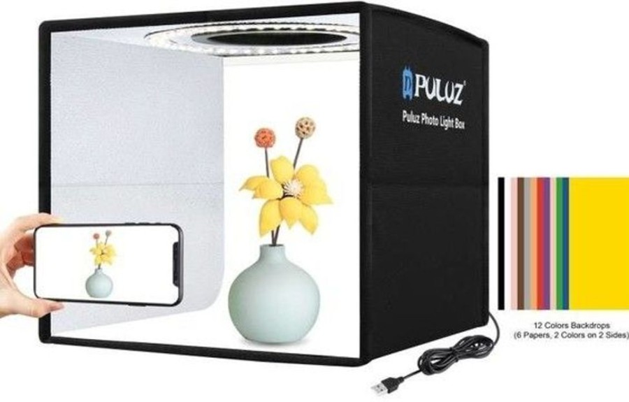 Ipad Puluz Vanhemmat Laitteet | Puluz Pu5025B Photo Studio Led 25 Cm