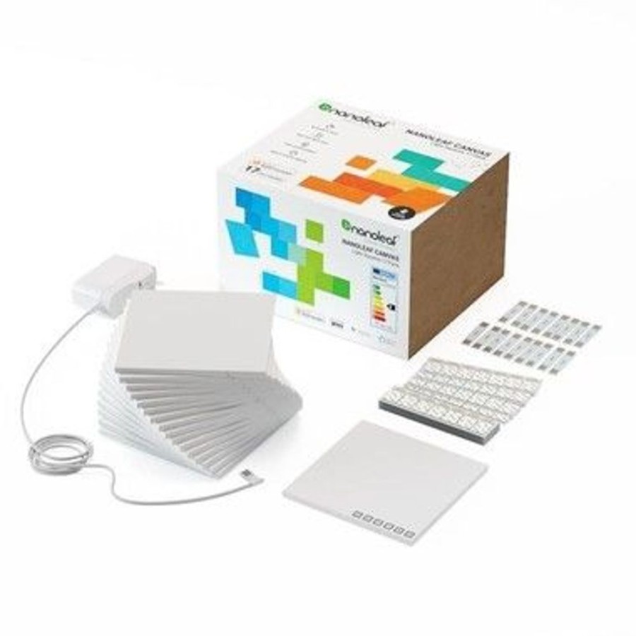 Alykkaat Kodit Nanoleaf Valaistus | Nanoleaf Canvas Panels Smarter Kit 17-Pack